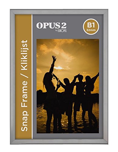 OPUS 2 355009 Snap Aluminium Klapprahmen B1, 70 cm x 100 cm x 32 mm von Europel