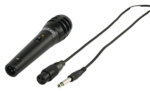 Eurosell - Günstiges Hand Mikrofon dynamisch - Moderation + Gesang + Rap + 5m Kabel XRL Klinke Mic Set Micro Gesangs Mikro dynamisches von Eurosell