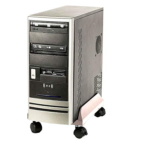 Eurosell Systemwagen Rollwagen PC Computer Tower Computing Ständer Support Büro grau weiß rollbar verstellbar feststellbar von Eurosell