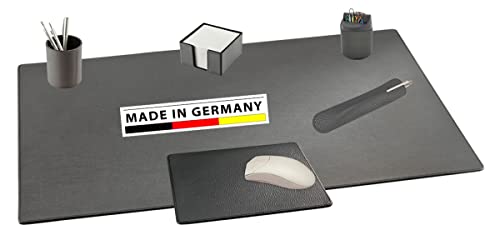 Handmade in Germany excl. Schreibtischset Leder 6tlg. Farbe anthrazit, aus genarbtem Rindnappaleder erhältlich in 5 Farben excl. Marke EuroStyle von Eurostyle