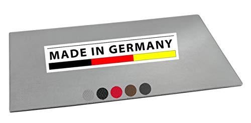 Handmade in Germany excl. Schreibunterlage-Leder-grau, Schreibtischunterlage feingenarbtes Rindnappaleder, erhältlich in 5 Farben, excl. Marke EuroStyle von Eurostyle