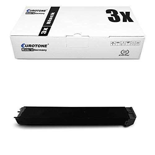 3X Eurotone Toner für Sharp MX 2010 2310 2614 3111 3114 U F N ersetzt MX-23 GTBA MX23GTBA Black von Eurotone, kein Sharp Original