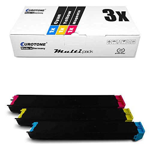 3X Eurotone Toner für Sharp MX2300N MX2700N MX4500N MX4501 MX3501N MX4501N MX3500N MX4500 MX3501 MX2300 MX2700 MX3500 ersetzt MX-27 GT MX27GT Color von Eurotone, kein Sharp Original