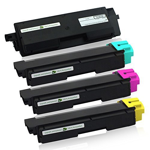 (4er Set Kyocera TK590 (BK+C+M+Y) Toner) • 4X Kompatibel Toner für Kyocera TK-590 FS-C FSC 2026 2126 5250 2526... von Eurotone