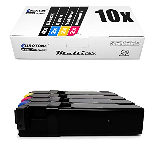 10x Eurotone Toner für Xerox Workcentre 6505 DN N ersetzt Schwarz Blau Rot Gelb von Eurotone, kein Xerox Original