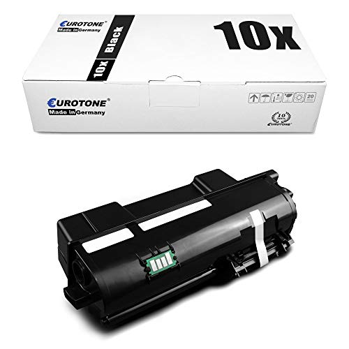 10x Müller Printware Toner für Kyocera ECOSYS P2040DN P2040DW ersetzt TK-1160 TK1160 Schwarz von Eurotone