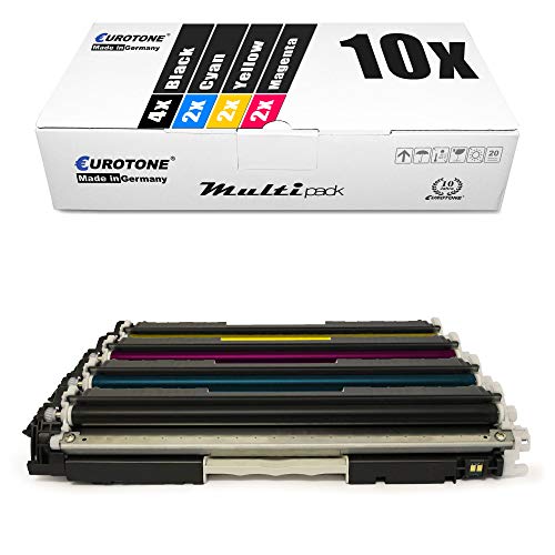 10x Müller Printware Toner kompatibel für Canon I-Sensys LBP 7010 7018 c, 729 Black Cyan Magenta Yellow von Eurotone
