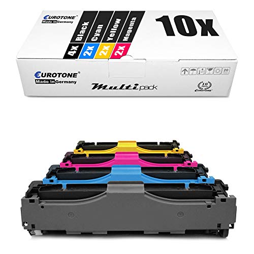 10x Müller Printware Toner kompatibel für Canon I-Sensys MF 731 732 733 734 735 Cdwt Cx Cdw, 046 / 046H BK CMY Set von Eurotone