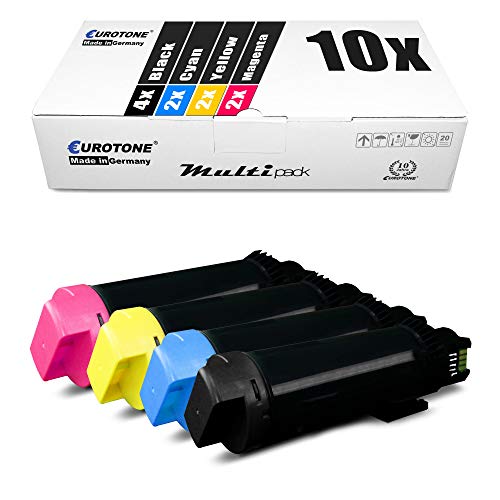 10x Müller Printware XXL Toner im Set für Xerox Workcentre WC 6515 6515DN 6515DNI 6515DNIS 6515DNM 6515DNS 6515N 6515NS ersetzt 106R03480 106R03690 106R03691 106R03692 von Eurotone