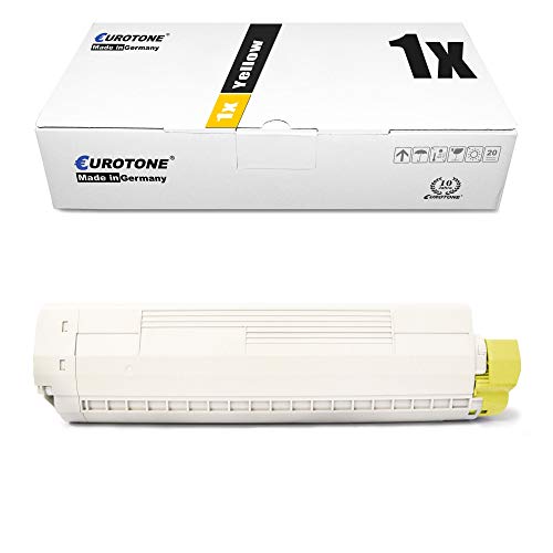 1x Eurotone Toner für Oki C 801 821 wie 44643001 Yellow Gelb Druckerpatrone Cartridge von Eurotone