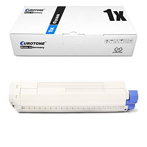 1x Eurotone Toner für Oki C822CDTN C822 C822DN C822N ersetzt 44844615 Cyan von Eurotone, kein OKI Original