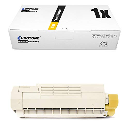 1x Müller Printware Toner für Oki C 610 DM DN CDN N DTN ersetzt 44315305 Yellow Gelb von Eurotone