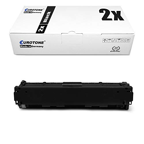 2X Eurotone kompatibler Toner für HP Color Laserjet CP1517 CM1512 CP1213 CP1516 CP1518 CP1514 CM1312 CM1312CB CP1515 CP1214 wie CB540A 125A Black von Eurotone