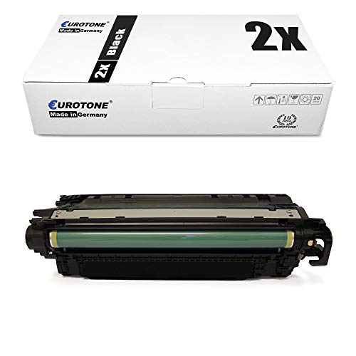 2X Eurotone kompatibler Toner für HP Color Laserjet Enterprise CP4025 CM4540 CM4540fskm CP4025DN CP4525 CP4525n CM4540MFP wie CE260A 647A Black von Eurotone, kein HP Original