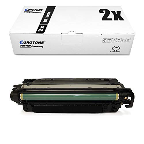2X Eurotone kompatibler Toner für HP Laserjet Enterprise Color Flow MFP M 575 wie CE400A 507A Black von Eurotone