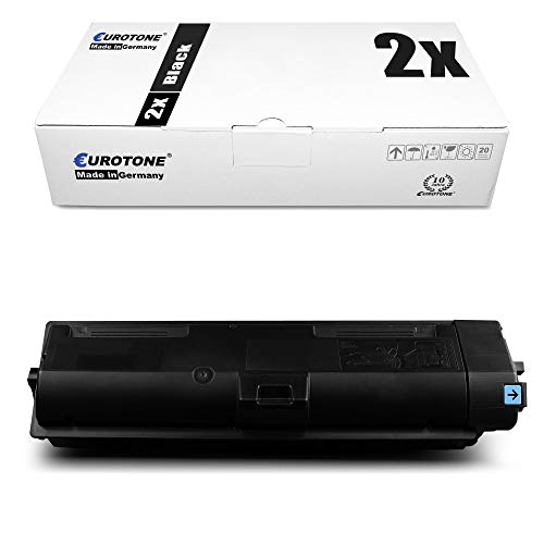 2X Müller Printware Toner für Kyocera Ecosys ECOSYS P 2235 dw DN ersetzt TK-1150 TK1150 Schwarz von Eurotone
