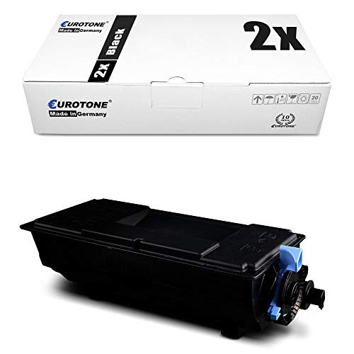 2X Müller Printware Toner für Kyocera Ecosys ECOSYS P 3045 3050 3055 3060 DN ersetzt TK-3160 TK3160 Schwarz von Eurotone