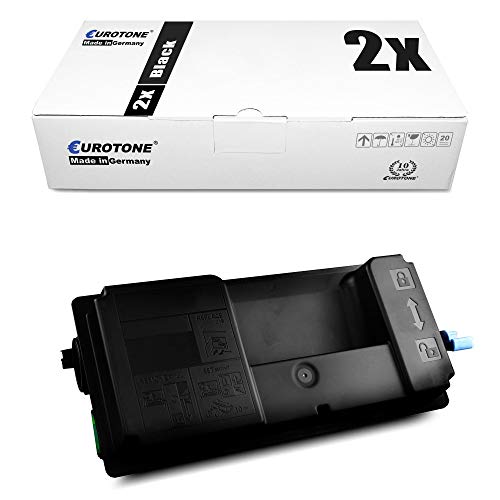 2X Müller Printware Toner für Kyocera Ecosys ECOSYS P 3050 3055 3060 DN ersetzt TK-3170 TK3170 Schwarz von Eurotone