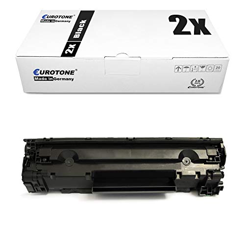 2X Müller Printware Toner kompatibel für Canon I-Sensys MF 3010, 3484B002 725 3484B002AA Schwarz von Eurotone