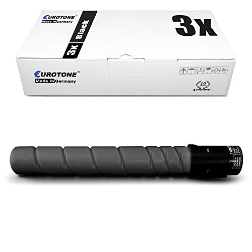 3X Eurotone Toner für Konica Minolta Bizhub C 360 ersetzt TN-319K TN319K Black von Eurotone, kein Konica Minolta Original
