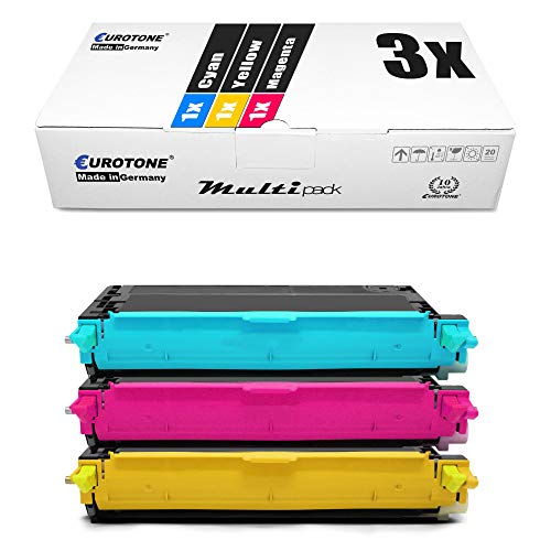 3X Eurotone Toner für Xerox Phaser 6280 wie 106R01392 - 106R01394 Color von Eurotone