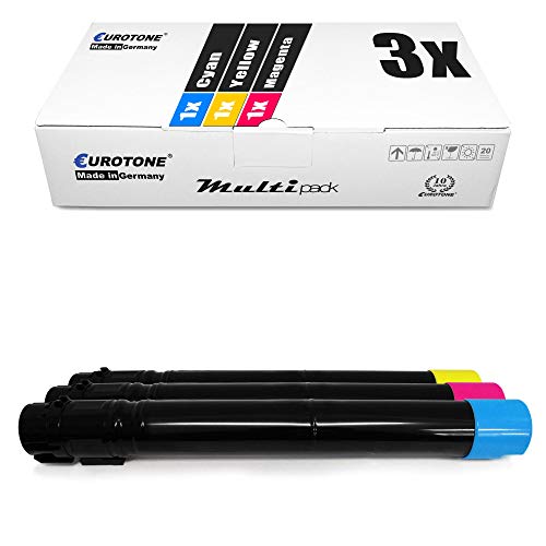 3X Eurotone Toner für Xerox Workcentre 7120 7125 7220 7225 S T i ersetzt Color von Eurotone, kein Xerox Original