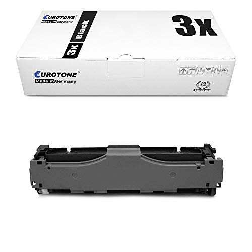 3X Eurotone kompatibler Toner für HP Color Laserjet Pro MFP M 377 477 wie CF410A CF 410 A 410A Black von Eurotone
