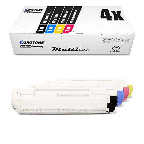 4X Eurotone Toner für Oki C 801 821 wie Set Black Cyan Magenta Yellow Druckerpatronen Patronen 4X Eurotone Toner für Oki C 801 821 wie Set Black Cyan Magenta Yellow Druckerpatronen Patronen von Eurotone, kein OKI Original