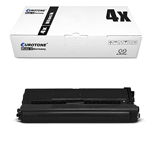 4X Eurotone Toner kompatibel für Brother MFC-L 9570 wie TN-910BK TN910BK TN910 TN-910 Black von Eurotone, kein Brother Original