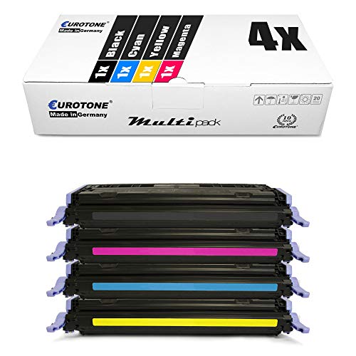 4X Eurotone kompatibler Toner für HP Color Laserjet 1600 2600 2605 DN N DTN ersetzt Q6000A-03A 124A von Eurotone, kein HP Original