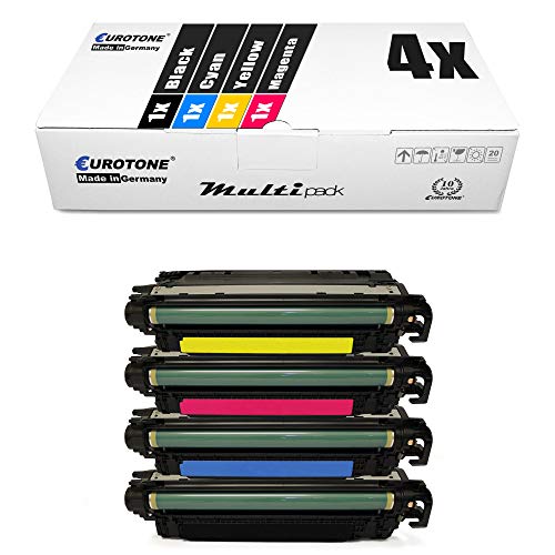 4X Eurotone kompatibler Toner für HP Color Laserjet Enterprise MFP M 577 f DN ersetzt CF360A-63A 508A von Eurotone