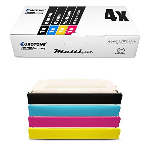 4X Müller Printware Toner für Lexmark C 500 N ersetzt Schwarz Blau Rot Gelb Patronen Druckerpatronen von Eurotone