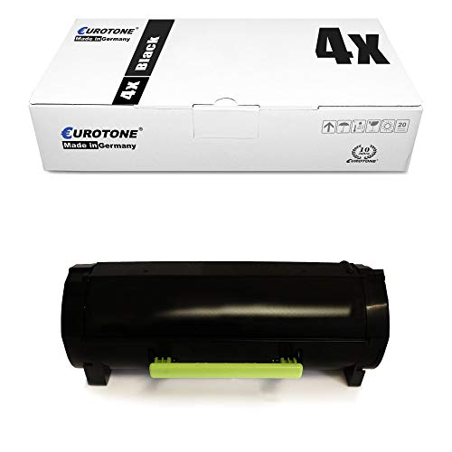 4X Müller Printware Toner für Lexmark MX 510 511 611 dhe de dte ersetzt 0060F2X00 von Eurotone