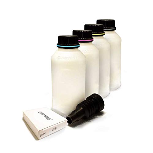 4X Müller Printware XXL Nachfüll Toner + Chips Set für kompatibel für Lexmark CS317DN CS417DN CS517DE CX317DN CX417DE CX517DE CS 317 417 517 DN DE füllt 71B0010 71B0020 71B0030 71B0040 von Eurotone