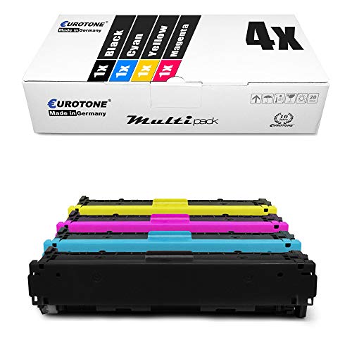 4X Müller Printware kompatibler Toner für HP Color Laserjet Pro cm 1415 fn fnw ersetzt CE320A-23A 128A von Eurotone