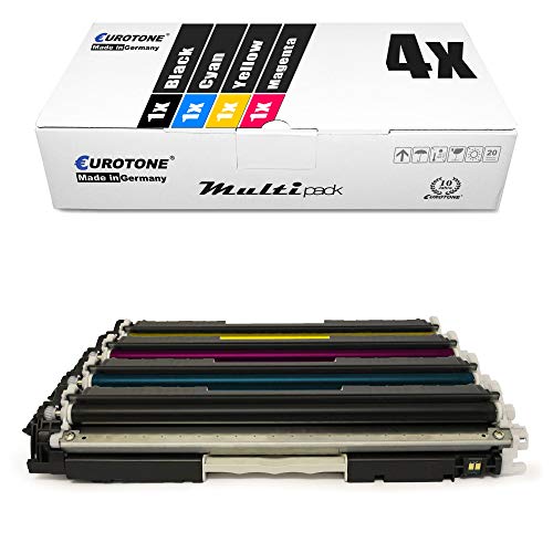 4X Müller Printware kompatibler Toner für HP Laserjet CP 1025 Color NW ersetzt CE310A-13A 126A von Eurotone
