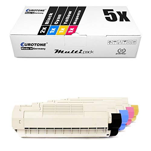 5X Eurotone Toner für Oki C 5600 5700 DN N ersetzt Druckerpatronen Cartridges von Eurotone