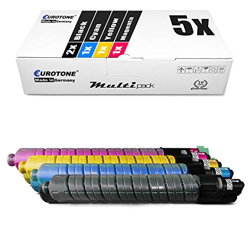 5X Eurotone Toner für Ricoh MP C3501 C3001 ersetzt 842044 - 842047 Set Black Cyan Magenta Yellow von Eurotone, kein Ricoh Original