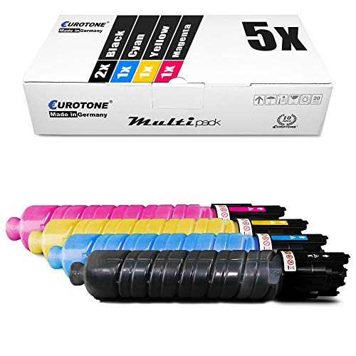 5X Eurotone Toner für Ricoh MP C401srsp C300hw C401spf C300ht C400 C401zsrsp C400sr C300sr C401zsp ersetzt 841550 - 841553 Set von Eurotone