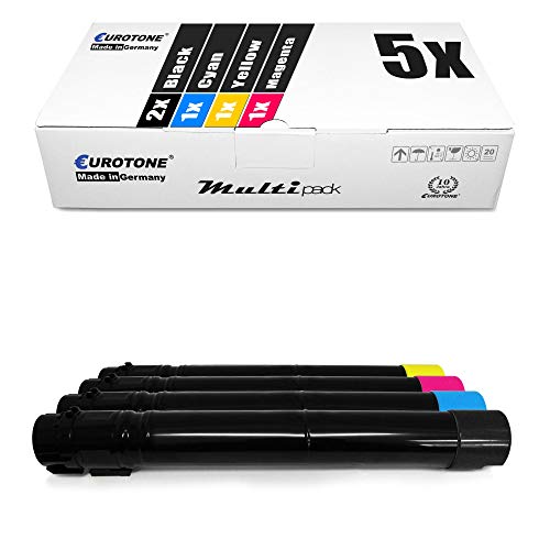 5X Eurotone Toner für kompatibel für Lexmark X 950 952 954 DHE DE DTE ersetzt X950X2 Set von Eurotone