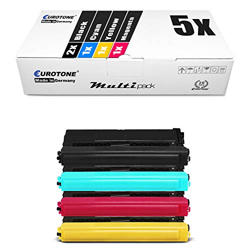 5X Eurotone Toner kompatibel für Brother MFC-L 9550 CDWT CDW, TN900 TN 900 Black Cyan Magenta Yellow von Eurotone