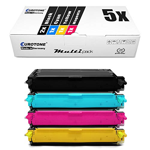 5X Müller Printware Toner für Lexmark X 560 DN N ersetzt 0X560H2 Schwarz Blau Rot Gelb von Eurotone