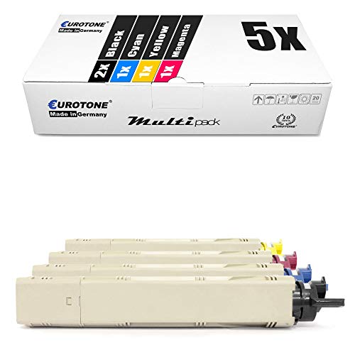 5X Müller Printware Toner für Oki C 3300 3400 3450 3600 N ersetzt Cartridges Kartuschen von Eurotone