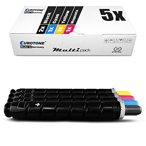 5X Müller Printware Toner im Set kompatibel für Canon ImageRunner C1325iF C1335iF C1335iFC C 1325 1335 iF, C-EXV 48 von Eurotone