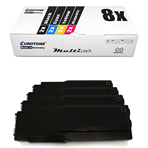 8X Eurotone XXL Toner für Dell C 3760 3765 DN dnf n ersetzt von Eurotone