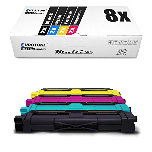8X Müller Printware Toner im Set kompatibel für Brother MFC-L3710CW MFC-L3730CDN MFC-L3740CDN MFC-L3750CDW MFC-L3770CDW, TN-243K TN-243C TN-243M TN-243Y mit ca. 3.000/2.300 Seiten Füllung von Eurotone