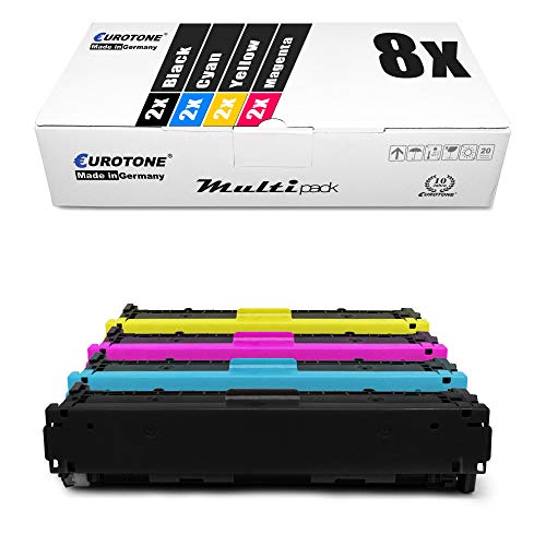 8X Müller Printware XXL kompatibler Toner für HP Color Laserjet Pro M 252 274 dw DN n ersetzt CF400X-03X 201X von Eurotone