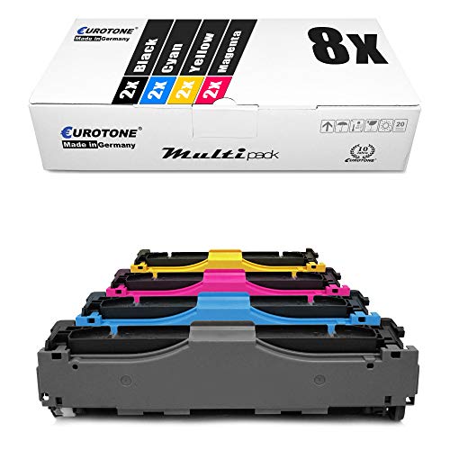 8X Müller Printware kompatibler Toner für HP Color Laserjet cm 2320 2323 2720 CBB Ei EBB CI WB N WI WBB FXI NF EB CB MFP ersetzt CC530A-33A 304A von Eurotone