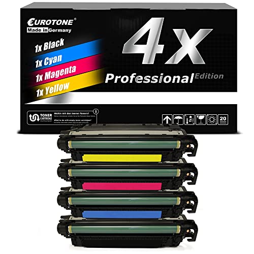 EuroPro Toner 4X kompatibel für HP Color Laserjet CP5225 ersetzt CE740A-43A 307A von Eurotone