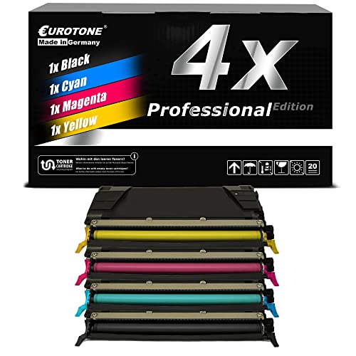 EuroPro Toner 4X kompatibel für Lexmark C746 C748 ersetzt von Eurotone